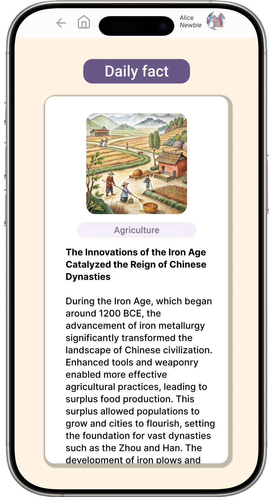 Chinese Dynasties, Iron age